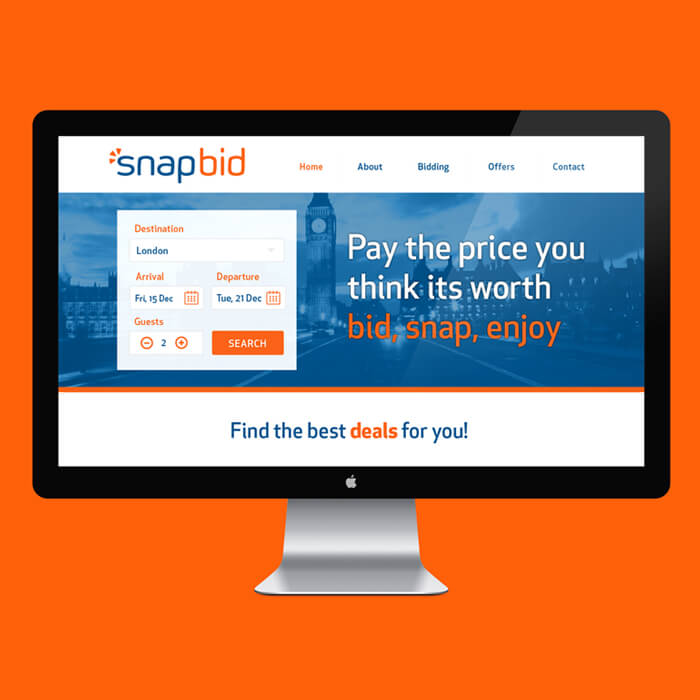 Snapbid website design